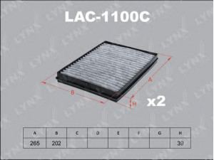 LYNXauto LAC-1100C filtras, salono oras 
 Techninės priežiūros dalys -> Techninės priežiūros intervalai
64 11 0 008 138, 64 11 2 182 533