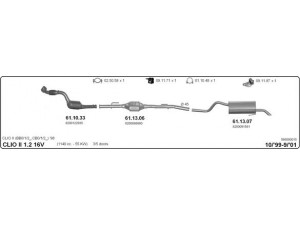 IMASAF 566000015 išmetimo sistema 
 Išmetimo sistema -> Išmetimo sistema, visa
