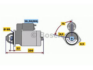 BOSCH 0 001 107 405 starteris 
 Elektros įranga -> Starterio sistema -> Starteris
DS7T 11000 GA, 55351508, 55351608