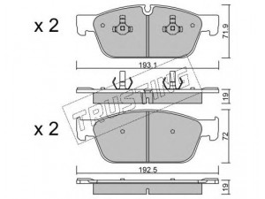 TRUSTING 983.0 stabdžių trinkelių rinkinys, diskinis stabdys 
 Techninės priežiūros dalys -> Papildomas remontas
006 420 36 20, 006 420 37 20