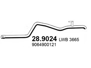ASSO 28.9024 išleidimo kolektorius 
 Išmetimo sistema -> Išmetimo vamzdžiai
2E0253681A, 9064900121