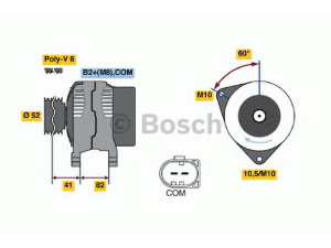 BOSCH 0 986 048 090 kintamosios srovės generatorius 
 Elektros įranga -> Kint. sr. generatorius/dalys -> Kintamosios srovės generatorius
997 603 022 00, 997 603 022 01