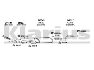 KLARIUS 931096E išmetimo sistema 
 Išmetimo sistema -> Išmetimo sistema, visa
