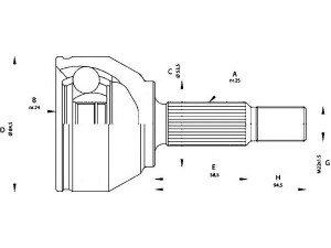 OPEN PARTS CVJ5681.10 jungčių komplektas, kardaninis velenas 
 Ratų pavara -> Sujungimai/komplektas
1383754, 1383755, 1451464, 1451465