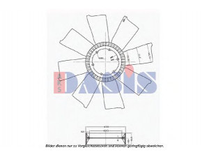 AKS DASIS 138800N ventiliatoriaus ratas, variklio aušinimas 
 Aušinimo sistema -> Radiatoriaus ventiliatorius
0032050006, 5412050106, A0032050006