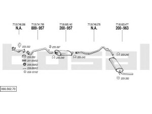 BOSAL 066.562.70 išmetimo sistema 
 Išmetimo sistema -> Išmetimo sistema, visa