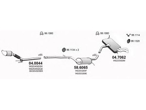 ASSO ART2758 išmetimo sistema 
 Išmetimo sistema -> Išmetimo sistema, visa
