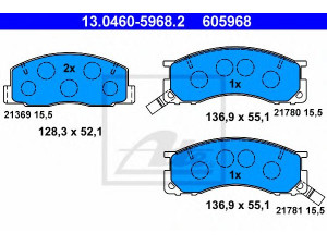 ATE 13.0460-5968.2 stabdžių trinkelių rinkinys, diskinis stabdys 
 Techninės priežiūros dalys -> Papildomas remontas
04465-28040, 04491-28220, 04491-28221