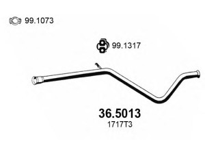 ASSO 36.5013 išleidimo kolektorius 
 Išmetimo sistema -> Išmetimo vamzdžiai
1717Q0, 1717T3