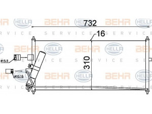 HELLA 8FC 351 302-521 kondensatorius, oro kondicionierius 
 Oro kondicionavimas -> Kondensatorius
92100-BN900