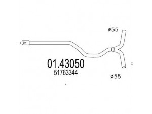 MTS 01.43050 išleidimo kolektorius 
 Išmetimo sistema -> Išmetimo vamzdžiai
51763344
