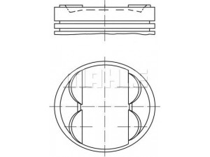 MAHLE ORIGINAL 503 PI 00100 000 stūmoklis 
 Variklis -> Cilindrai/stūmokliai
997 103 030 30, 997 103 030 31