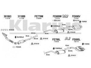 KLARIUS 361920U išmetimo sistema 
 Išmetimo sistema -> Išmetimo sistema, visa