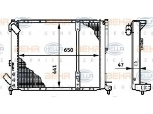HELLA 8MK 376 708-461 radiatorius, variklio aušinimas 
 Aušinimo sistema -> Radiatorius/alyvos aušintuvas -> Radiatorius/dalys
77 01 040 662, 77 01 352 665