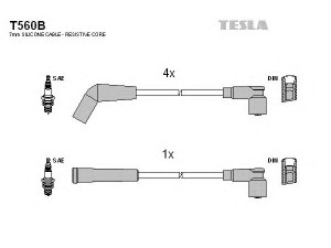 TESLA T560B uždegimo laido komplektas 
 Kibirkšties / kaitinamasis uždegimas -> Uždegimo laidai/jungtys
GHT259