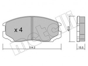 METELLI 22-0221-0 stabdžių trinkelių rinkinys, diskinis stabdys 
 Techninės priežiūros dalys -> Papildomas remontas
MR389508, MZ690000, MZ690330, MR389508