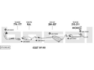 BOSAL 070.092.65 išmetimo sistema 
 Išmetimo sistema -> Išmetimo sistema, visa