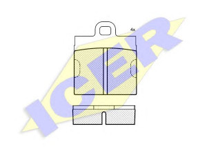 ICER 180085 stabdžių trinkelių rinkinys, diskinis stabdys 
 Techninės priežiūros dalys -> Papildomas remontas
111 698 151 A, 111 698 151 C