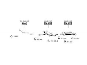 ASMET SK214010 išmetimo sistema 
 Išmetimo sistema -> Išmetimo sistema, visa