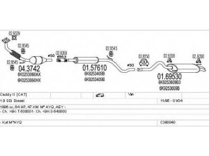 MTS C380040002836 išmetimo sistema 
 Išmetimo sistema -> Išmetimo sistema, visa