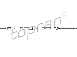 TOPRAN 721 653 trosas, stovėjimo stabdys 
 Stabdžių sistema -> Valdymo svirtys/trosai
4745 K4, E 074 010