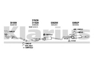 KLARIUS 390739U išmetimo sistema 
 Išmetimo sistema -> Išmetimo sistema, visa