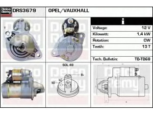 DELCO REMY DRS3679 starteris 
 Elektros įranga -> Starterio sistema -> Starteris
8971891180, 8971891181, 8973860620