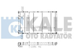KALE OTO RADYATÖR 162200 radiatorius, variklio aušinimas 
 Aušinimo sistema -> Radiatorius/alyvos aušintuvas -> Radiatorius/dalys
45 01 136, 4501136, 91 61 436, 77 01 043 670