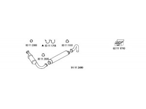 HJS VW_1167 išmetimo sistema 
 Išmetimo sistema -> Išmetimo sistema, visa