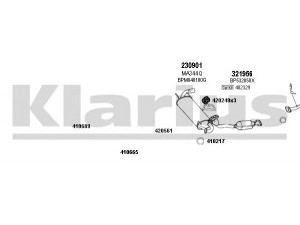 KLARIUS 570241E išmetimo sistema 
 Išmetimo sistema -> Išmetimo sistema, visa