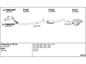 FENNO AU910 išmetimo sistema 
 Išmetimo sistema -> Išmetimo sistema, visa