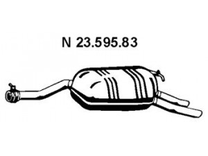 EBERSPÄCHER 23.595.83 galinis duslintuvas 
 Išmetimo sistema -> Duslintuvas
210 490 17 21, 2104904521, 2104906621