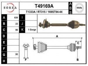 EAI T49169A kardaninis velenas 
 Ratų pavara -> Kardaninis velenas