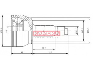 KAMOKA 6348 jungčių komplektas, kardaninis velenas 
 Ratų pavara -> Sujungimai/komplektas
103 3616, 89FG3K183AA
