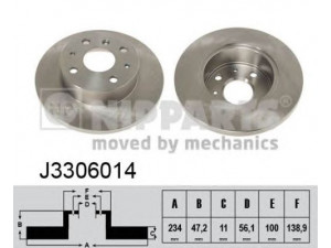 NIPPARTS J3306014 stabdžių diskas 
 Stabdžių sistema -> Diskinis stabdys -> Stabdžių diskas
43512-87709, 43512-87715, 43512-87717