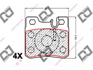 DJ PARTS BP1867 stabdžių trinkelių rinkinys, diskinis stabdys 
 Techninės priežiūros dalys -> Papildomas remontas
0014200220, 0014201320, 0014207320