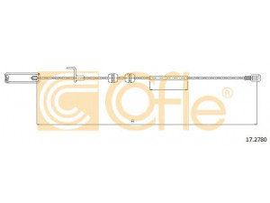 COFLE 17.2780 trosas, stovėjimo stabdys
8941036562, 8941036563