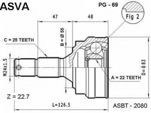 ASVA PG-69 jungčių komplektas, kardaninis velenas 
 Ratų pavara -> Sujungimai/komplektas
327318, 327321, 327323, 327324
