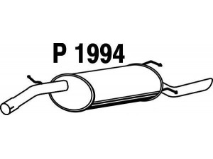 FENNO P1994 galinis duslintuvas 
 Išmetimo sistema -> Duslintuvas
96270603, 96270603