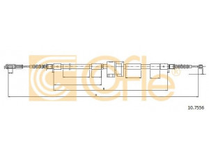 COFLE 10.7556 trosas, stovėjimo stabdys
4D0609722M, 4DO609722M