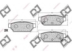 DJ PARTS BP1057 stabdžių trinkelių rinkinys, diskinis stabdys 
 Techninės priežiūros dalys -> Papildomas remontas
MB928314, MR205377, MR389565, MR389569