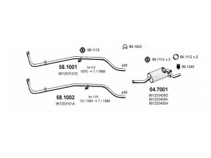 ASSO ART2510 išmetimo sistema 
 Išmetimo sistema -> Išmetimo sistema, visa