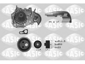 SASIC 3904006 vandens siurblio ir paskirstymo diržo komplektas 
 Aušinimo sistema -> Vandens siurblys/tarpiklis -> Vandens siurblys
7701478018+7701472726
