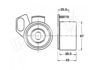 IPS Parts ITB-6907 įtempiklis, paskirstymo diržas 
 Diržinė pavara -> Paskirstymo diržas/komplektas -> Dirželio įtempiklis (įtempimo blokas)
8-94382-214-0, 8-94433-821-0