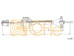 COFLE 11.290 sankabos trosas 
 Dviratė transporto priemonės -> Kabeliai ir tachometro velenaai -> Sankabos trosas
6025002522, 6025002833