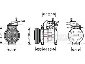 VAN WEZEL 2100K032 kompresorius, oro kondicionierius 
 Oro kondicionavimas -> Kompresorius/dalys
55036151G