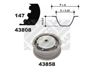 MAPCO 23826 paskirstymo diržo komplektas 
 Techninės priežiūros dalys -> Papildomas remontas
027 198 119, 027 198 119