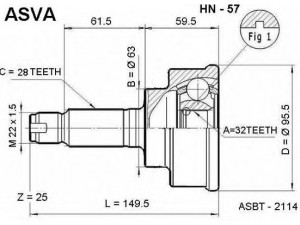 ASVA HN-57 jungčių komplektas, kardaninis velenas 
 Ratų pavara -> Sujungimai/komplektas
44014-S9A-010, 44014-S9A-020, 44014-SCA-E01