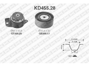 SNR KD455.28 paskirstymo diržo komplektas 
 Techninės priežiūros dalys -> Papildomas remontas
7700862615, 7700872531, 7701469821