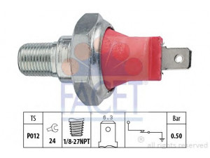 FACET 7.0027 alyvos slėgio jungiklis 
 Variklis -> Variklio elektra
33331115, 633331115, C42200, LHD 5642AA